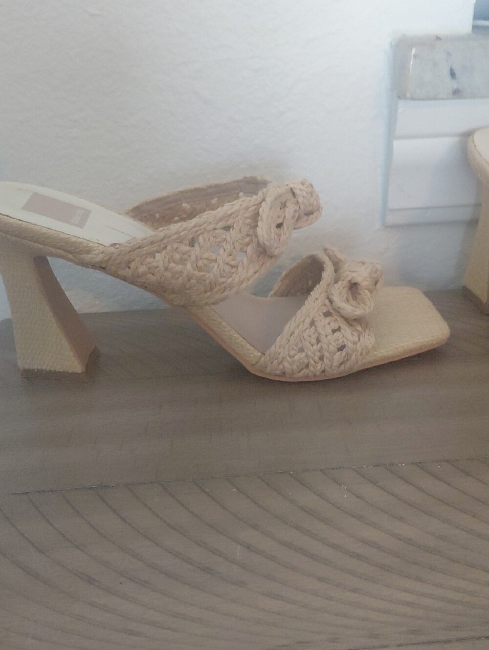 Dolce Vita Natural Braided Double Strap Slide Sandals - Picture 2 of 3